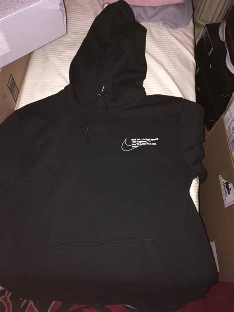 off white nike hoodie black